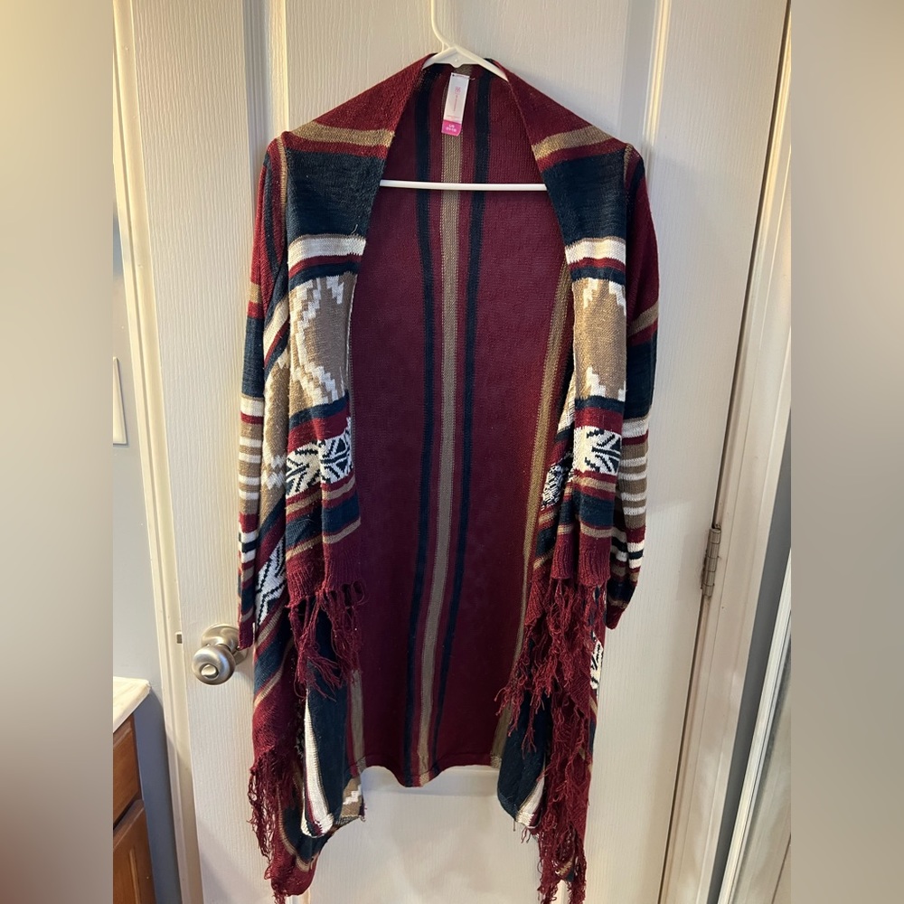 Multi print cardigan